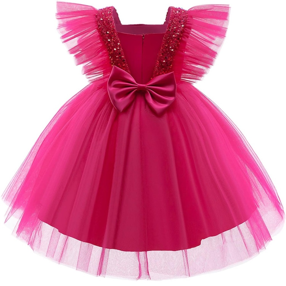 Hot pink tulle dress